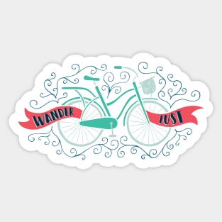 Wanderlust Bicycle Sticker